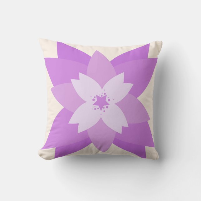 Coussin Purple Flower (Recto)