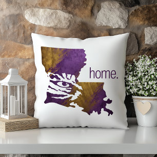 Coussin Purple Gold Tiger Eye Louisiana State