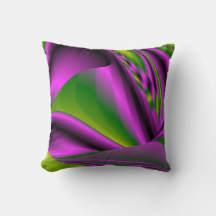 Coussin purple green abstract
