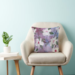 Coussin Purple Mauve Bourgogne Blanc Et Rouge