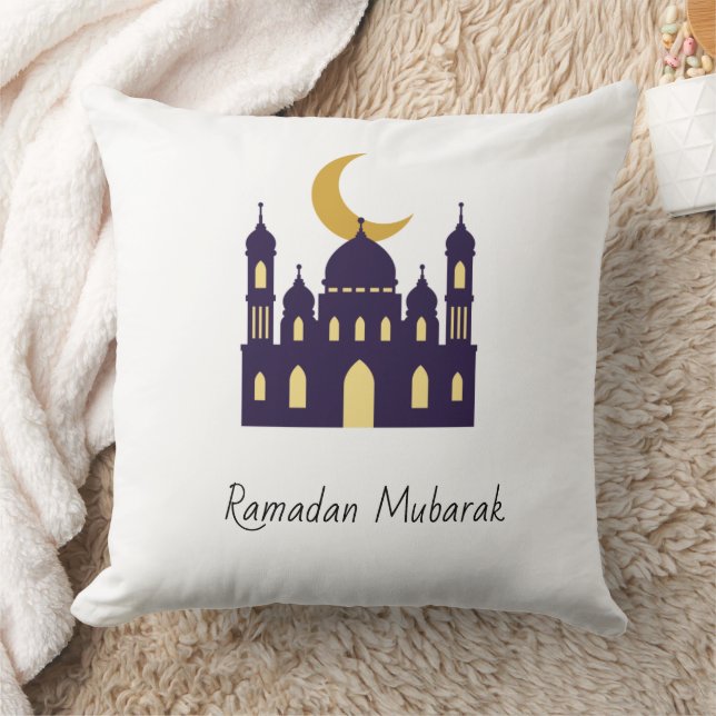 Coussin    Purple Mosque & Crescent Moon Pillow  (Couverture)