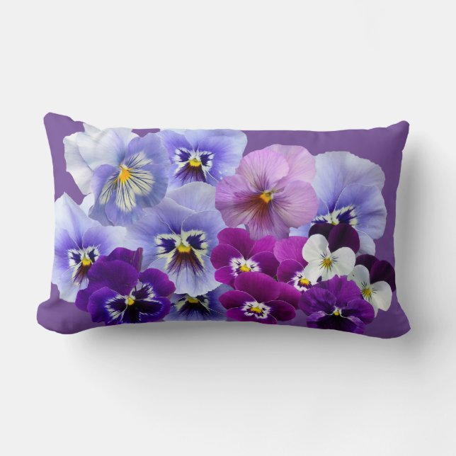 Coussin purple Pansy (Recto)