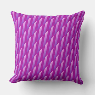 Coussin Purple rose et rayures Abstraites Fuchsia