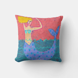 Coussin Purple Sirène Art Abstrait