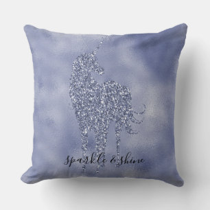 Coussin Purple Unicorn Parties scintillant personnalisée
