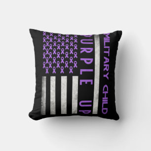 Coussin Purple Up Mois Of Military Child Sensibilisation