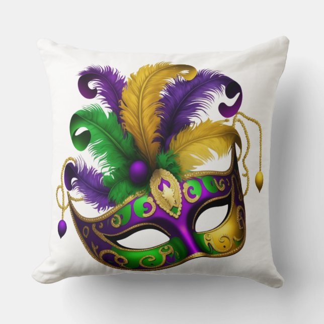 COUSSIN PURPLE VERT OR MARDI GRAS MASK (Recto)