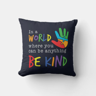 Coussin Puzzle Mains Autisme Sois Gentil 