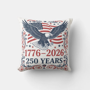 Coussin Pygargue à tête blanche 250 ans de liberté
