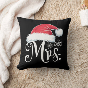 Coussin Pyjama de Noël assortis pour couples Mme Claus San