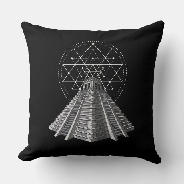 Coussin Pyramide antique aztèque (Recto)