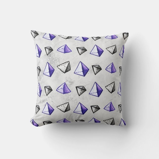 Coussin Pyramides Motif Géométrie Math Enseignant (Recto)