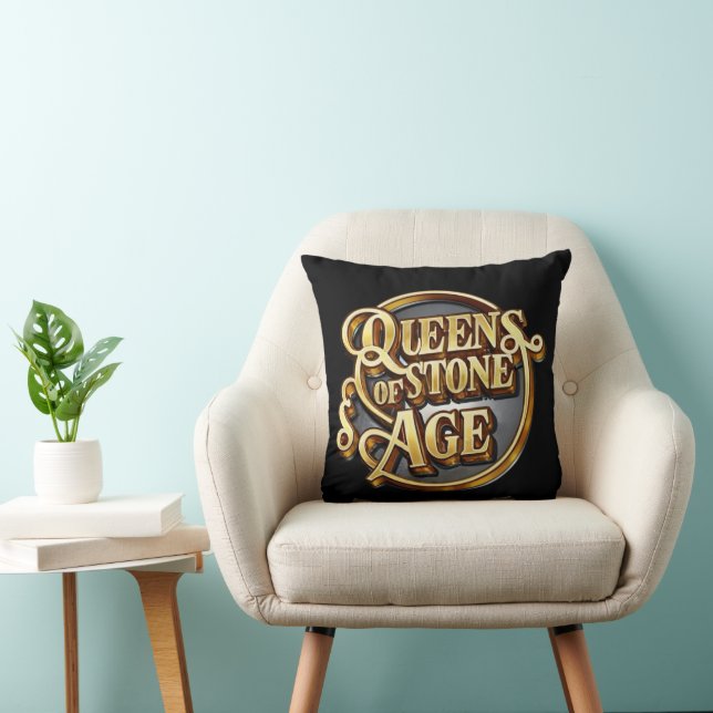Coussin QOTSA Design Noir (Chaise)
