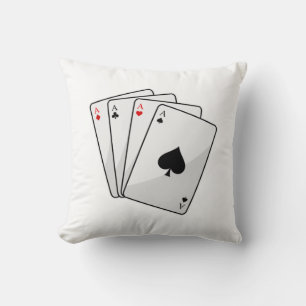 Coussin Quadruplets Aces Poker cartes à Poker
