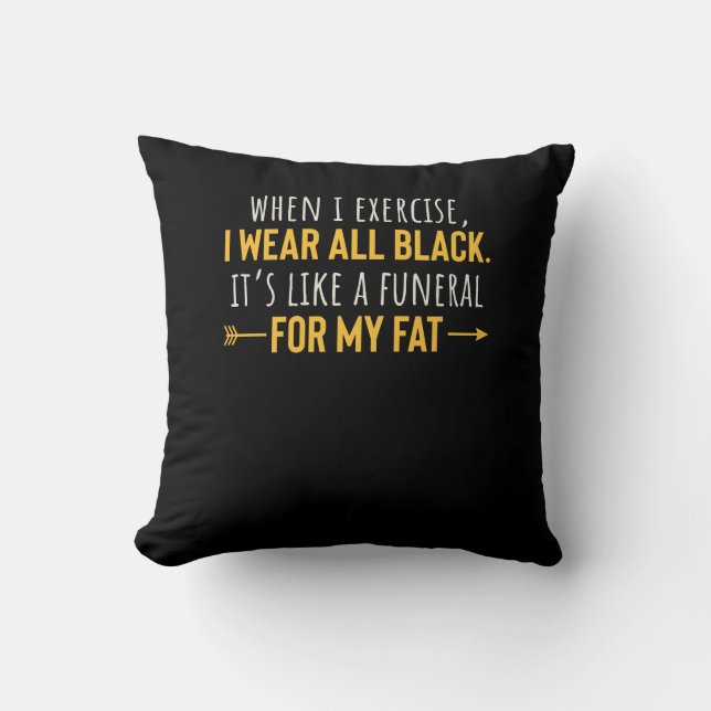 Coussin Quand Je Fais De L'Exercice, Je Porte Toute Motiva (Recto)