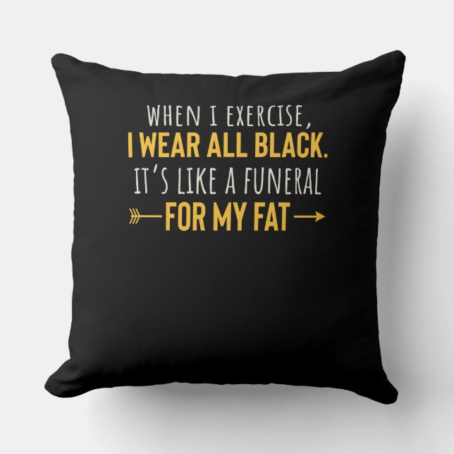 Coussin Quand Je Fais De L'Exercice, Je Porte Toute Motiva (Recto)