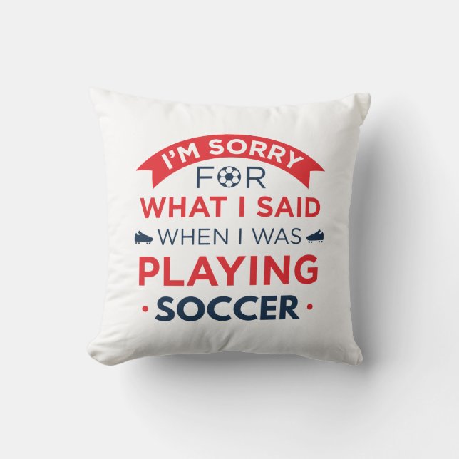 Coussin Quand Je Jouais Au Football (Recto)