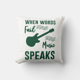 Coussin Quand les mots ne parlent pas musique parler