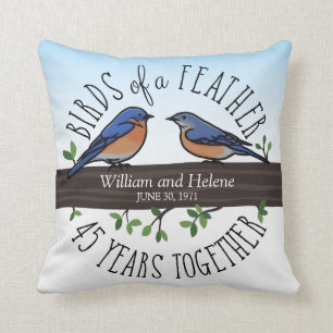 Coussin quarante-cinquième Anniversaire de mariage,
