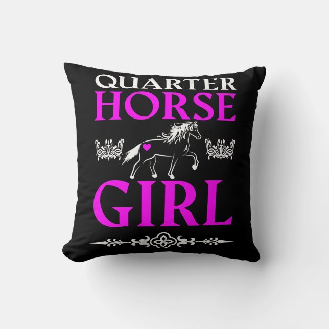 Coussin Quarter Horse Girl (Recto)