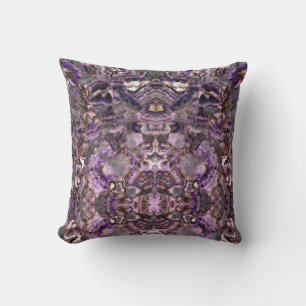 Coussin Quartz d'Améthyste violet Abstrait, granit violet