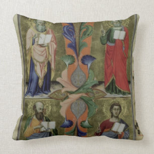 Coussin Quatre évangélistes, XIVème siècle (vélin)
