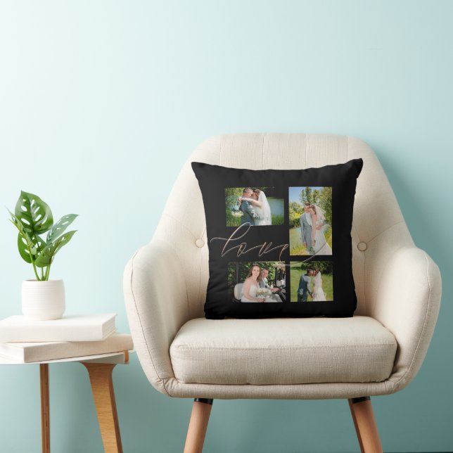 Coussin Quatre photos Aiment Qui Vous Avez À Côté De Vous  (Chaise)