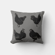 Quatre poules~Silhouette~Motif