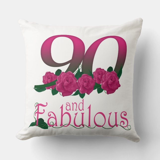 Coussin quatre-vingt-dixième carreau 20" d'anniversaire x (Recto)