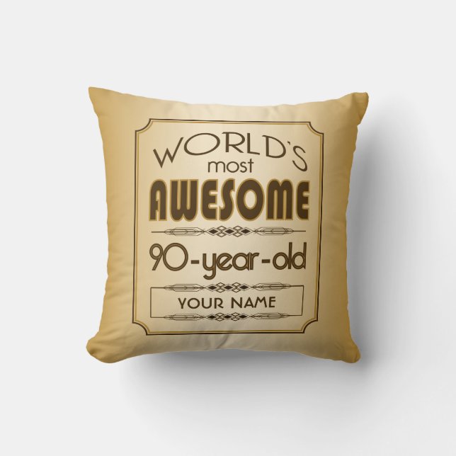 Coussin Quatre-vingt-dixième monde de célébration (Recto)