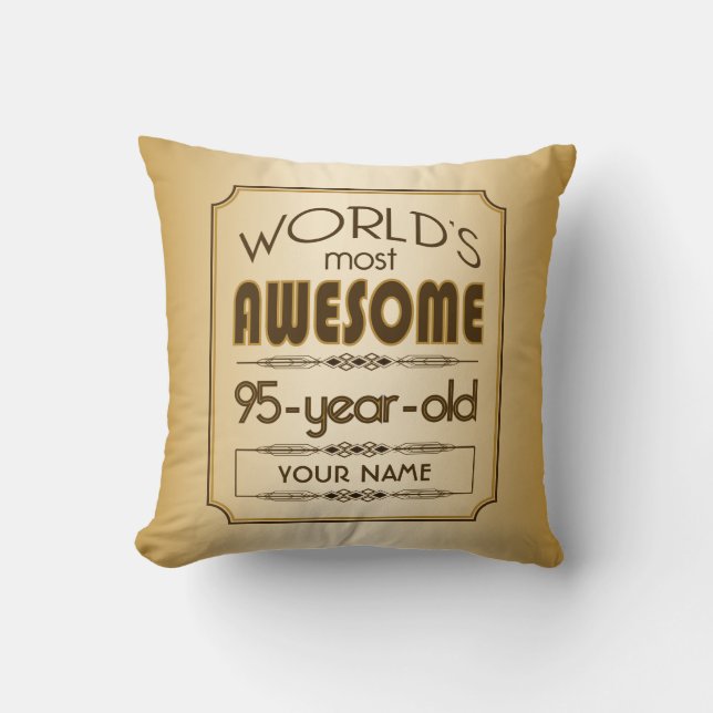 Coussin Quatre-vingt-quinzième monde de célébration (Recto)