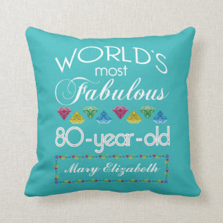 Coussin quatre-vingtième Anniversaire la plupart de