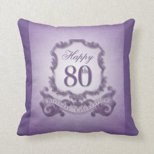 Coussin quatre-vingtième Célébration d'anniversaire ave
