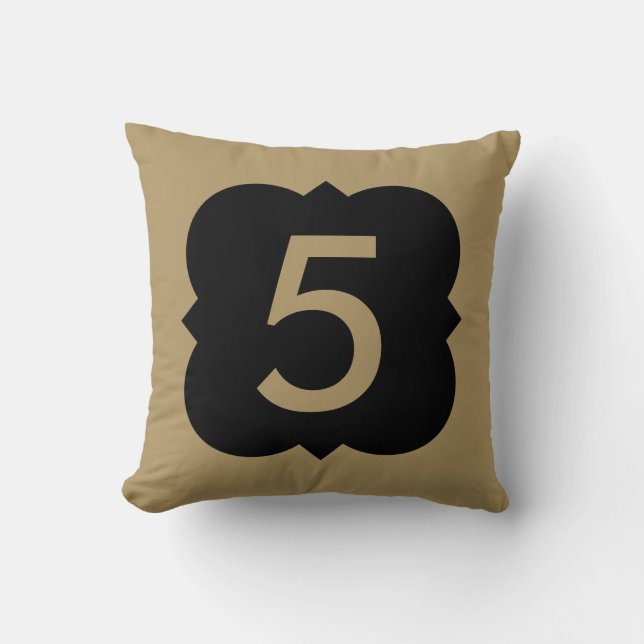 Coussin Quatrefoil : Numéro 5 (Recto)