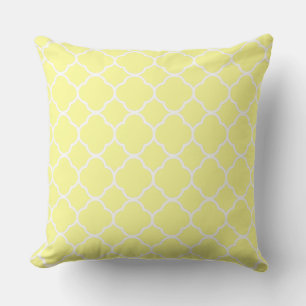 Coussin Quatrefoil Pastel Jaune Maison Décor élégant tenda