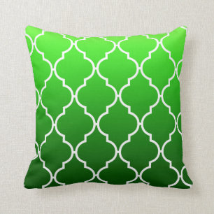 Coussin Quatrefol Ombre géométrique émeraude