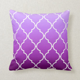 Coussin Quatrefol Ombre géométrique  pourpre
