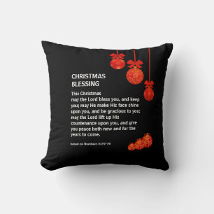 Coussin QUE LE SEIGNEUR VOUS BÉNISSE Numéros 6 Noël