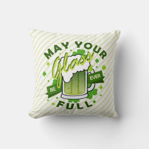 Coussin Que votre verre soit vert complet Bière St. Patric
