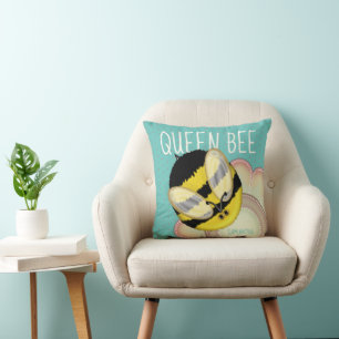Coussin Queen Bee Cute Bumble Bee Personnalisé