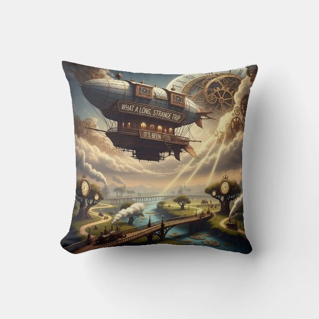 Coussin Quel Long Étrange Voyage (Recto)