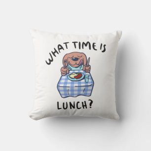 Coussin Quelle heure est le déjeuner