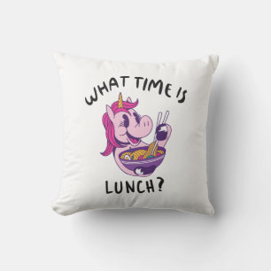 Coussin Quelle heure est le déjeuner