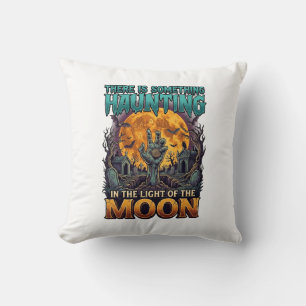 Coussin Quelque chose hantant lune Halloween Zombie Main G