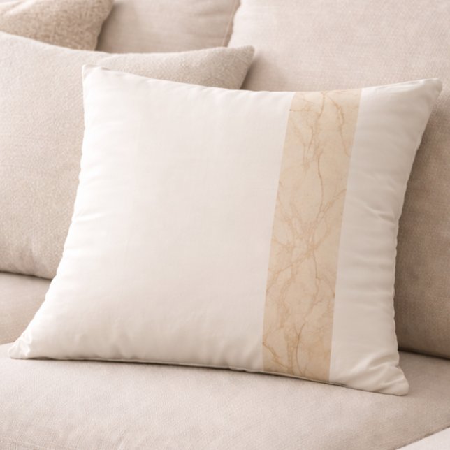 Coussin Quiet Marble Stripe (Soft marble meets ivory space for calm rooms with structure)
