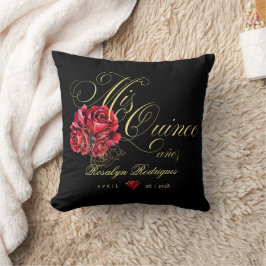 Coussin Quinceanera 15e fête d'anniversaire personnalisée