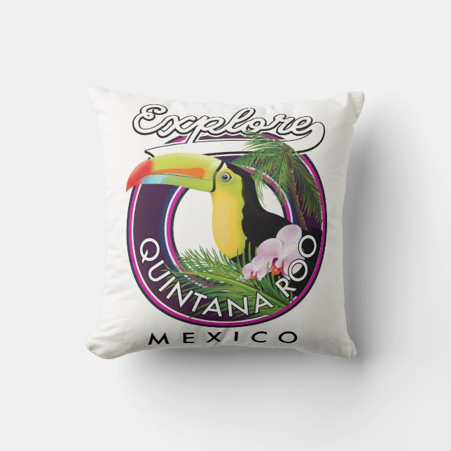 Coussin Quintana Roo holbox plage mexico. (Recto)