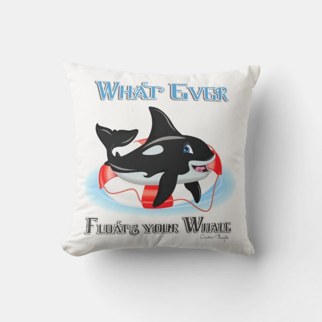 Coussin Quoi qu'il flotte votre baleine 2 (Recto)