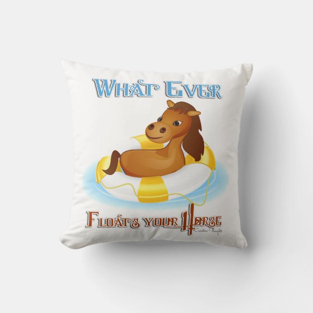 Coussin Quoi qu'il flotte votre cheval 2 (Recto)