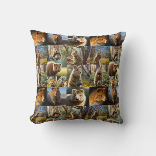 Coussin "Quokka Chronicles : Un Collage De Photos Plein De